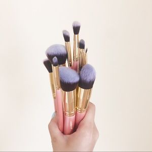 SET OF 10 MAKEUP BRUSHES // EYE AND FACE